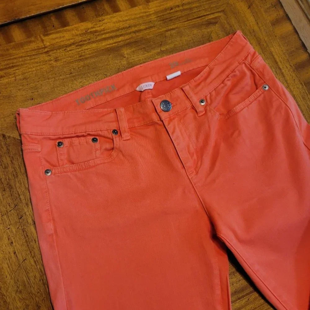 J Crew Coral Slim Jeans